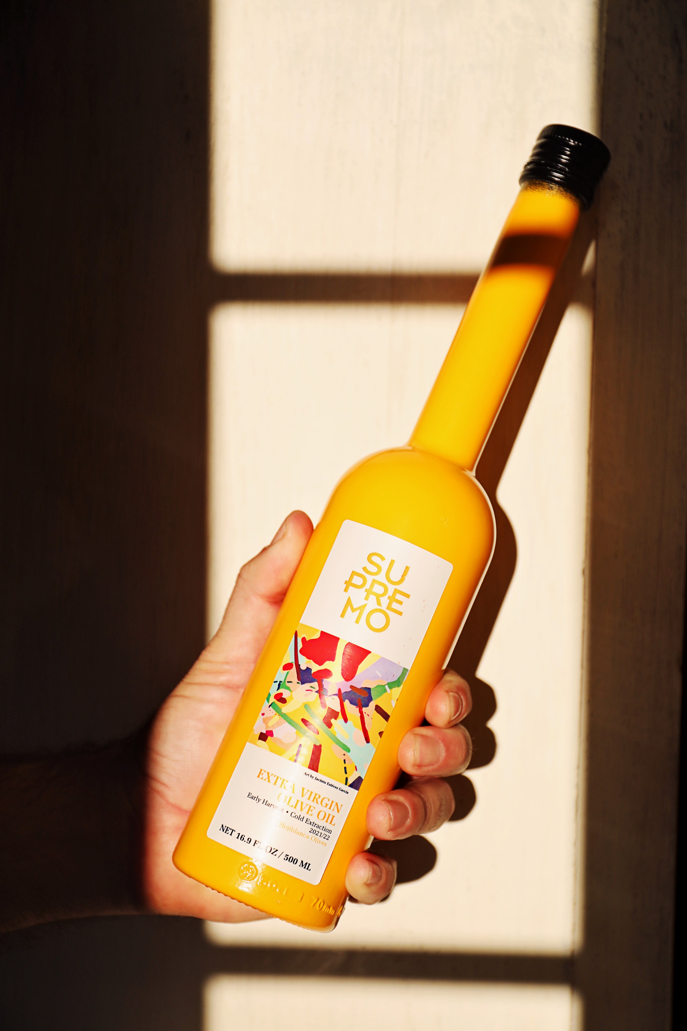 Ypač tyras alyvuogių aliejus SUPREMO HOJIBLANCA, pagamintas iš 100% Hojiblanca veislės alyvuogių