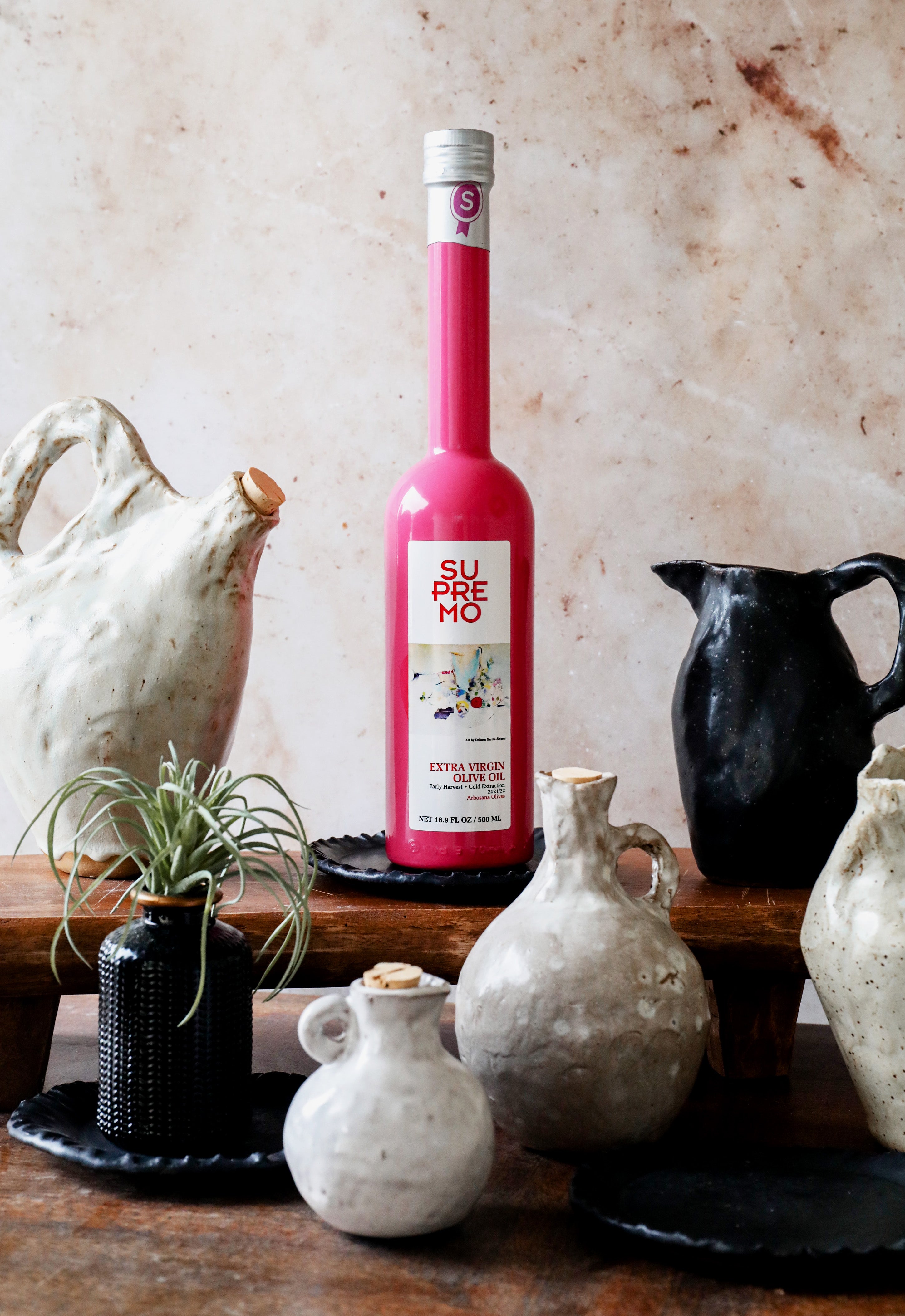 Ypač tyras alyvuogių aliejus SUPREMO ARBOSANA, pagamintas iš 100% Arbosana veislės alyvuogių