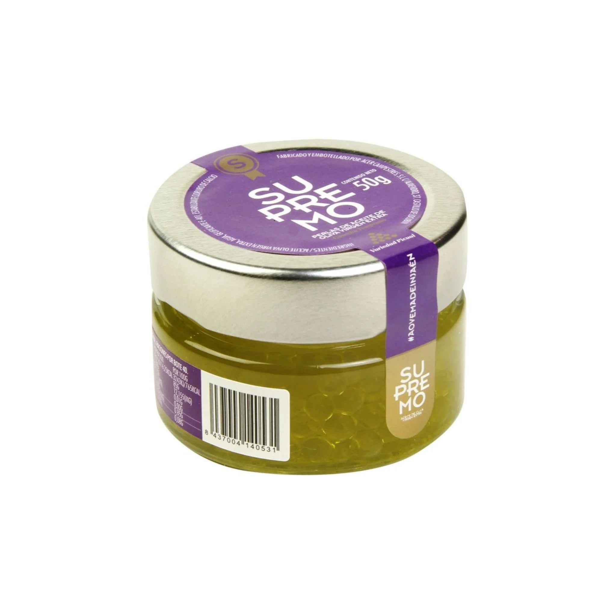 Ypač tyro alyvuogių aliejaus veganiški ikrai „Supremo EVOO Pearls“