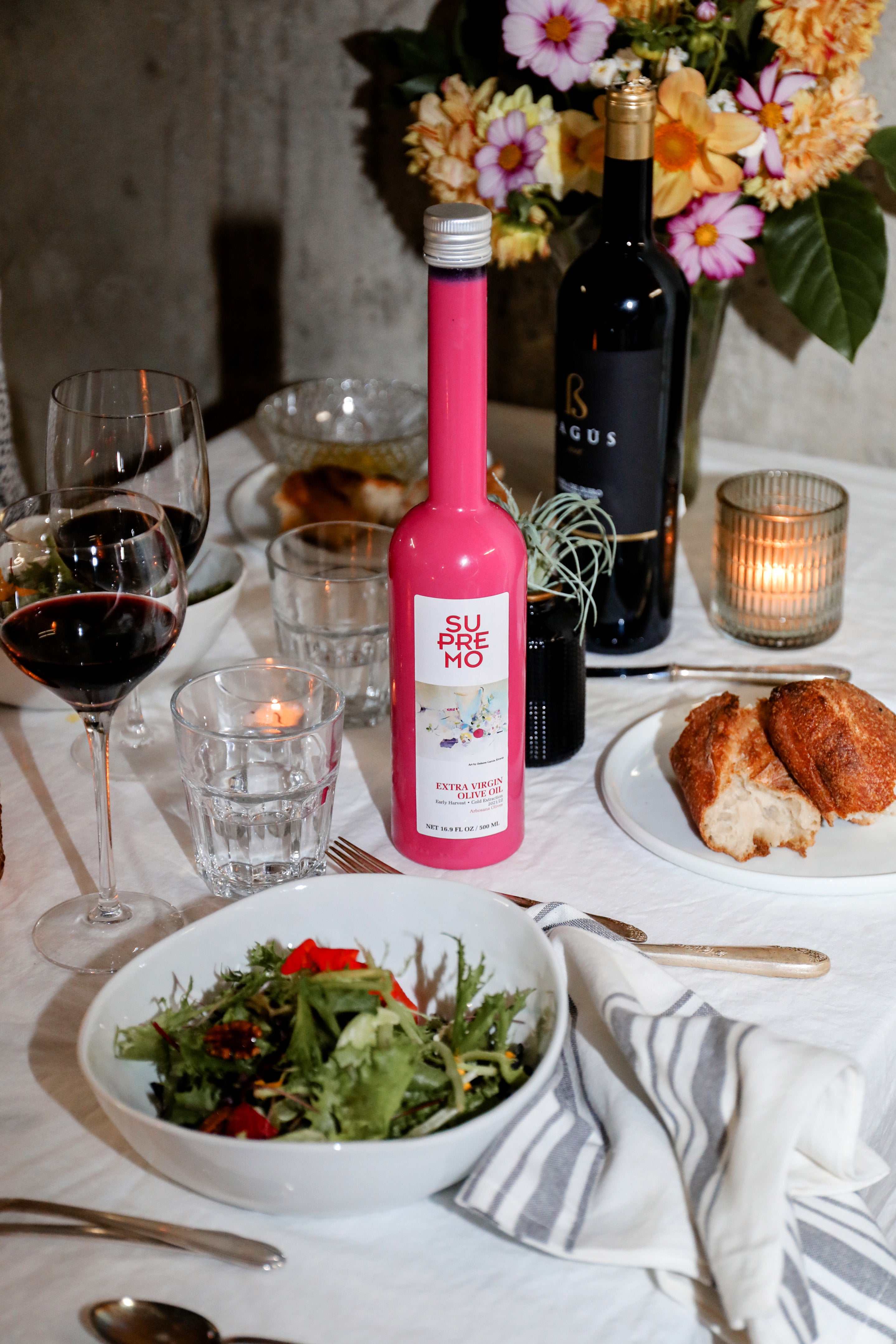 Ypač tyras alyvuogių aliejus SUPREMO ARBOSANA, pagamintas iš 100% Arbosana veislės alyvuogių