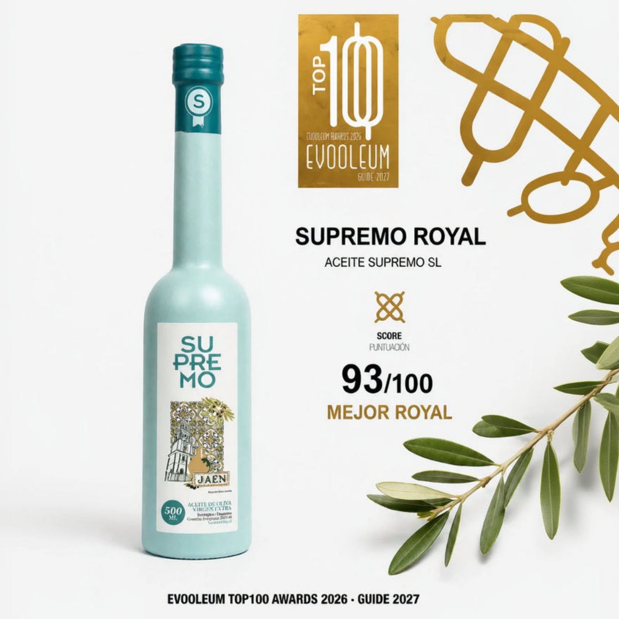 Ekologiškas ypač tyras gourmet alyvuogių aliejus SUPREMO ROYAL